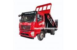 China Dongfeng Flat Bed Truck With Cargo Box , Self Unloading Self Discharge Truck supplier