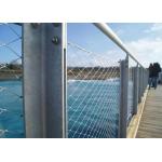 Stainless Steel Embankment Guardrail With Ferrule Rope Mesh 2.0 Mm Wire for sale