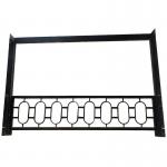 Matte Black Forged Iron Guardrail Fences residential Wrought Stair Handrail for sale
