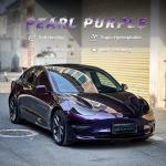 Pearl Purple Oil Chemical Resistant Color Paint Protection Film Heavy-Duty TPU PPF with Air Release Technology for Easy Installation  for sale