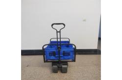 China Multipurpose Blue Folding Wagon Fold Up Beach Wagon Customize Logo supplier