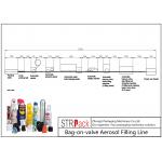 Reduced Spray Noise Bottle Filling Line Bag On Valve Aerosol Filling Line for sale