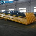 Yellow Loading And Unloading Goods Hydraulic Dock Ramp For Wrkshop for sale