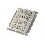 Stainless Steel Industrial Metal Keypad 4x3 IP67 Dynamic Water Proof Long Lifespan for sale