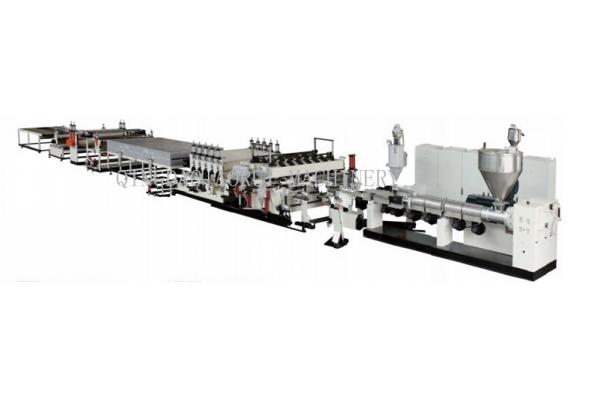 One Screw Plastic Sheet Extrusion Machine , Hollow Grid Sheet Extrusion Line
