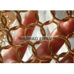 Gold Ring Mesh Chainmail Weave Type Stainless Steel Round Ring PVD Metal Mesh Drapery for sale