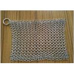 8x 6 Stainless Steel Cast Iron Cleaner Chainmail Scrubbers For Cast Iron Pan for sale