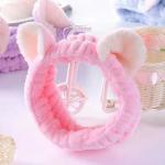 Cute Cat Ears Simple Makeup Plush Headband Plush Hair Band Soft Toy Accessories for sale