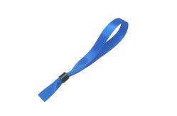 China OEM Woven Cloth Wristbands Security Locking With Plastic Clasp supplier