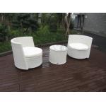 Waterproof White Resin Wicker Chair Set For Home / Restaurant for sale