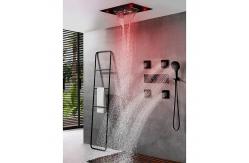 China Shower Ceiling Bathroom Shower Faucet Set Luxury LED Thermostatic High Flow Rain Waterfall supplier