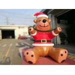 Customized PVC Printing Inflatable Christmas Decorations Bear Catoon For Commercial Show for sale