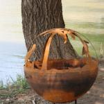 Camping Rustic Red Or Customized Finish Steel Fire Pits for outdoor heating for sale