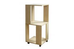 China Movable Home Office Wooden Book Rack Maple With Two Layer Storage Space supplier