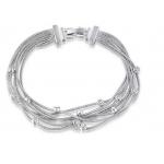 (B-123) Fashion Design Rhodium Plated Link Chain Bangel Bracelet for Women Gift for sale