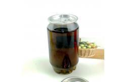 China 300ml 10oz PET Clear Soda Juice Plastic Beverage Jar With Silver Aluminum Lid supplier