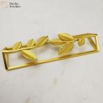 Table Leaf Napkin Rings , Metal Gold Napkin Rings For Wedding Party Dinner for sale