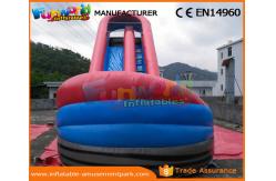 China CE Inflatable Wet Slide Grey 0.55MM PVC Tarpaulin Inflatable Slide With Pool supplier