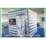 Mobile Photo Booth Silver Inflatable Photo Booth Oxford Cloth Waterproof With Light for sale