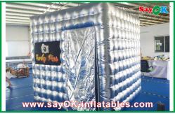 China Mobile Photo Booth Silver Inflatable Photo Booth Oxford Cloth Waterproof With Light supplier