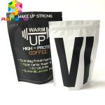 Kraft Paper Stand Up Coffee Pouches , k Plastic Food Packaging Moisture Proof for sale