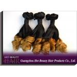 Grade 7A Colored Human Hair Extensions , Spring Curl Virgin Brazilian Hair OEM ODM for sale