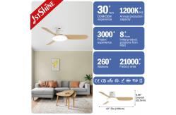 China Flush Mounted Ceiling Fan With Light Remote Dimmable Led Light supplier