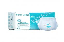 China Ultra Thin OEM Cotton Cheap Pull Up Baby Diaper Soft Breathable supplier