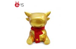China ODM Golden Plastic Cow Piggy Bank EN71 ASTM F963 certification supplier