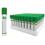 CE ISO Green Cap Lithium Heparin Disposable Vacuum Blood Collection Tube With Rubber Plug for sale