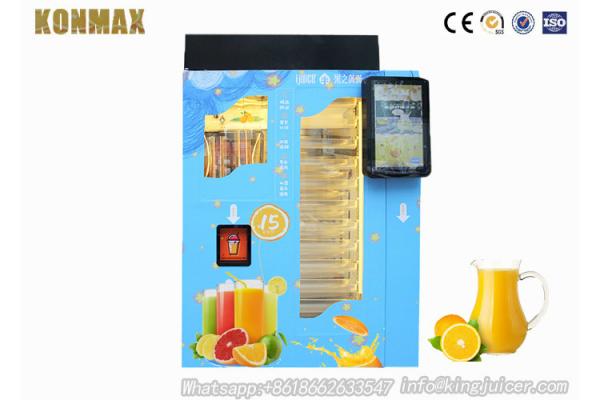 Smart Fresh Squeezed Fruit Juice Vending Machine , Orange Vending Machine