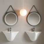 Modern Bathrooms Ceramic Wall Hung Basin Functional With Easy Clean Glaze