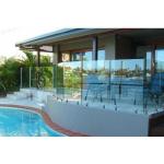 Frameless No Holes Pool Fencing Glass Panel Heat Soaked Toughened for sale