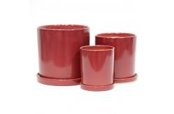 China Customized Glossy Terracotta Ceramic Planters For Optimal Water Drainage supplier