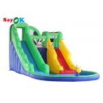 Inflatable Bouncy Slides Kids Inflatable Water Slide Pool Backyard Double Slide Jumping Bouncer for sale