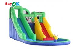 China Inflatable Bouncy Slides Kids Inflatable Water Slide Pool Backyard Double Slide Jumping Bouncer supplier