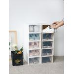 10 Pairs Plastic Shoe Box Organizer Clear Stackable Small Shoe Drawer for sale