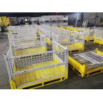 Electrostatic Spraying Foldable Wire Mesh Pallet Cage For Warehouse Storage