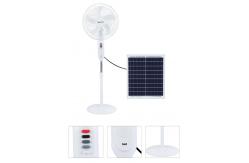 China IP20 12W Solar Fan Light With Night Light / Usb Cable supplier