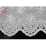 120Cm White Cotton Eyelet Chicken Voile Embroidery Lace Eyelet Fabrics