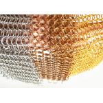 Stainless Steel metal Ring mesh For Facades, Copper Metal Chainmail Ring Curtain for sale