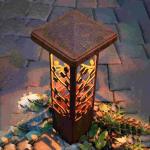 Backyard Led Bollard Lights Outdoor Corten Steel Discover Beauty And Durability for sale