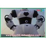 White / Black Inflatable Cartoon Characters , Oxford Cloth Inflatable Robot