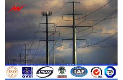 China 12m 800Dan Galvanised Steel Poles Transmission Line Poles With Stepped Bolt supplier