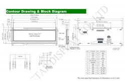 China OLED Module 5.5'' 256*64 Monochrome COF with touch Winstar replace display supplier