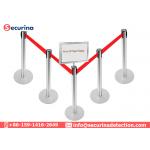 SS201 Retractable Belt Barrier Sign Holder Frame For A3 A4 Paper