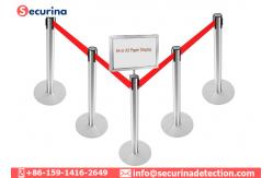 China SS201 Retractable Belt Barrier Sign Holder Frame For A3 A4 Paper supplier