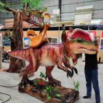 Realistic Dilophosaurus Dinosaur Animatronics For Sale Color Customized for sale
