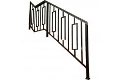 China Side Mounted Modern Black Stair Handrail Railing 6061 Aluminum Alloy For Steps supplier
