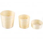 3CM Wooden Disposable Dessert Cups Outdoor Biodegradable Coffee Mug for sale